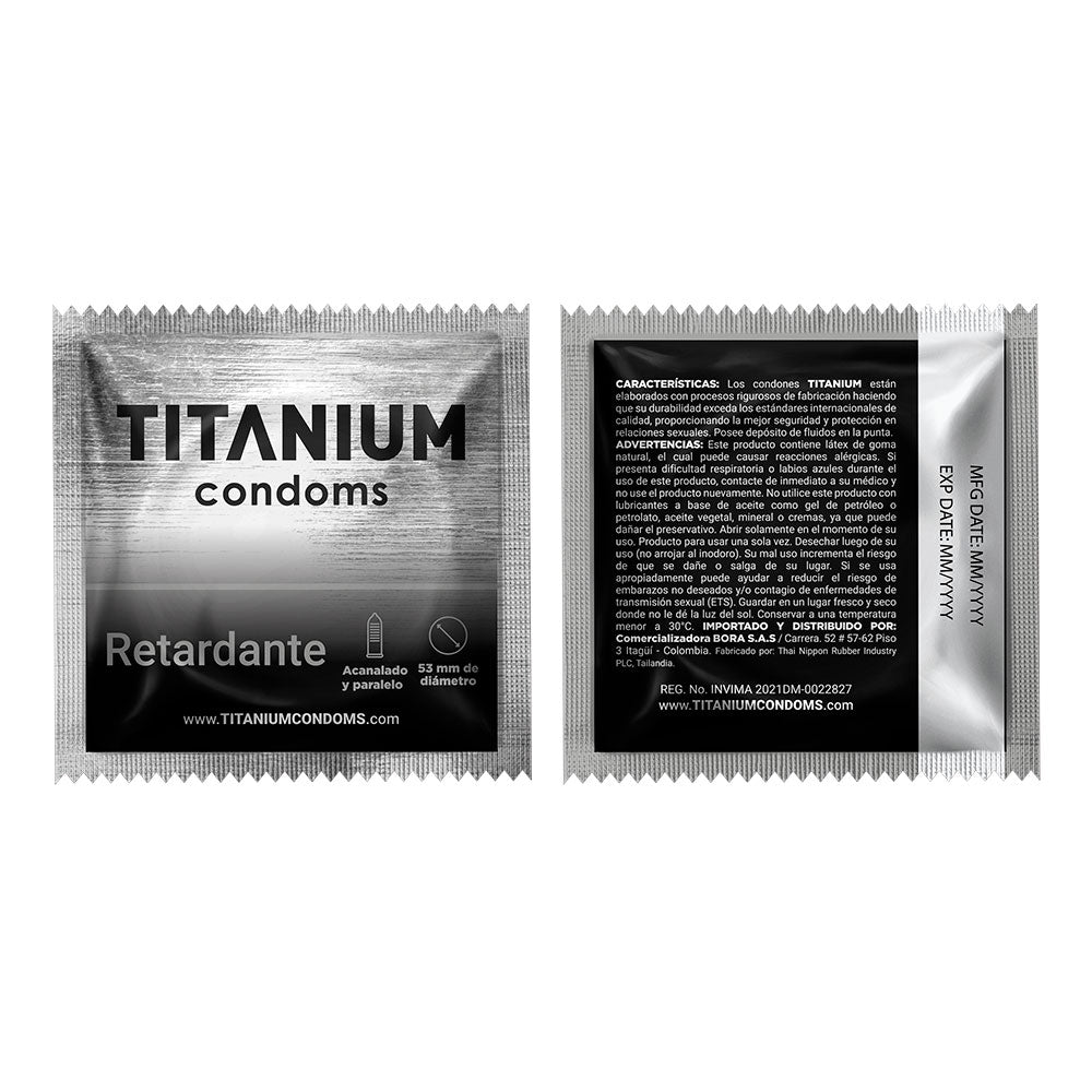 Condones Titanium Retardante x 3