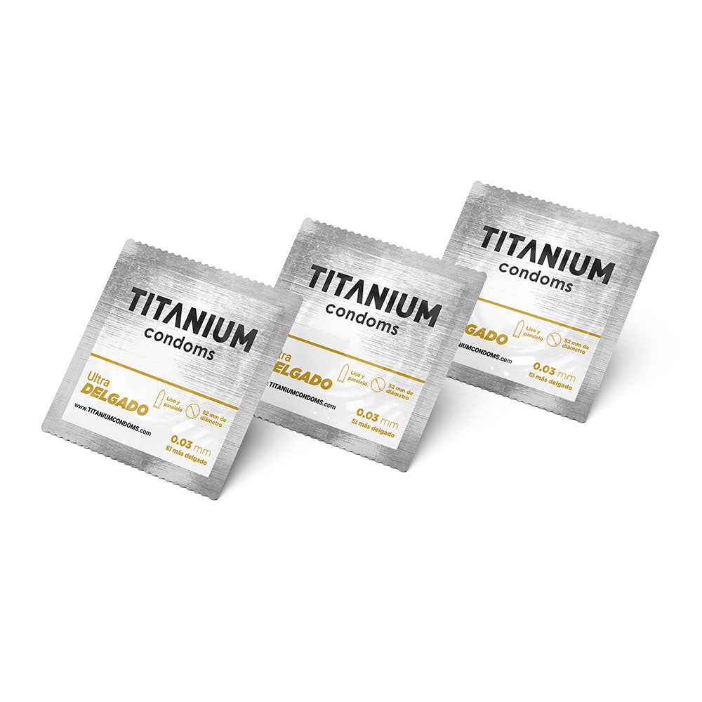 Condones Titanium Ultra Delgado x 3