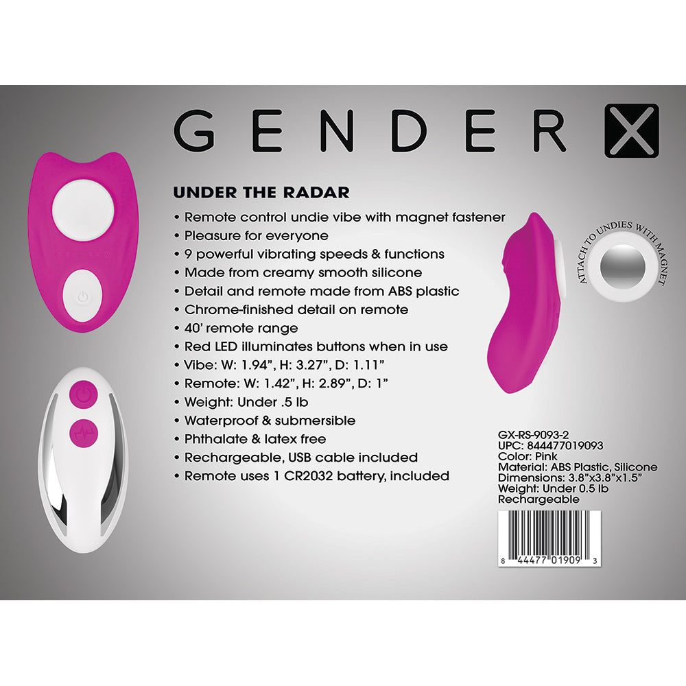Vibrador Bajo El Radar Gender X